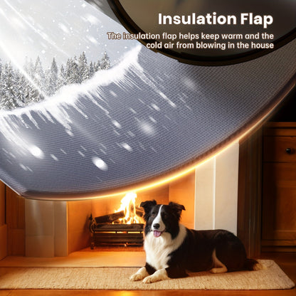 Dog Door 3-Flap Magnetic Pet Door for Interior & Exterior Doors or Wall – Heavy Duty Insulated Doggie Door with Closing Panel