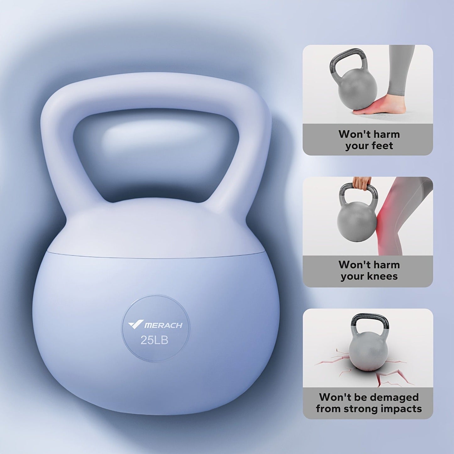 Soft Kettlebell Sand-Filled with Non-Slip Wide Grip Handle & Cushioned Base – Premium Mineral Sand Kettle Bell for Safe Strength Training