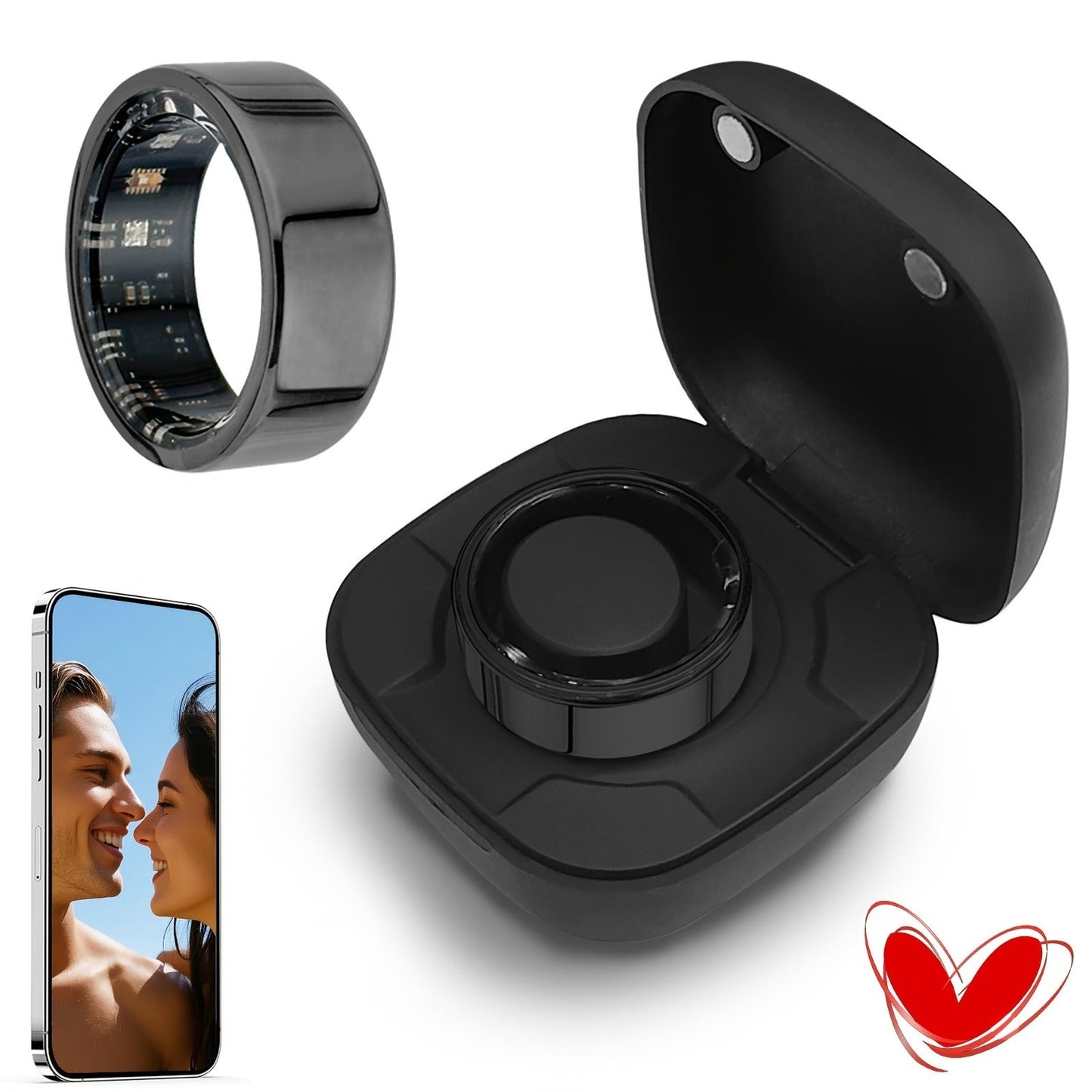 Ring for Men, Health Monitor – Step Counter, Sleep Tracker, Heart Rate & Fitness Tracker Ring for Men | Multiple Sizes & Colors