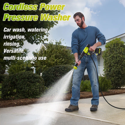 Cordless Pressure Washer Battery Powered Portable Car Wash Gun High Pressure Cleaner for Cars Yards for Garden, Patio and Yard Use