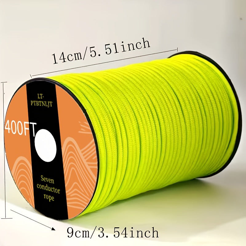 Paracord Tent Rope 7-Core Multi-Purpose Outdoor Rope – 100ft / 164ft / 328ft Camping Guy Line, Tent Tie-Down, Hanging Rope