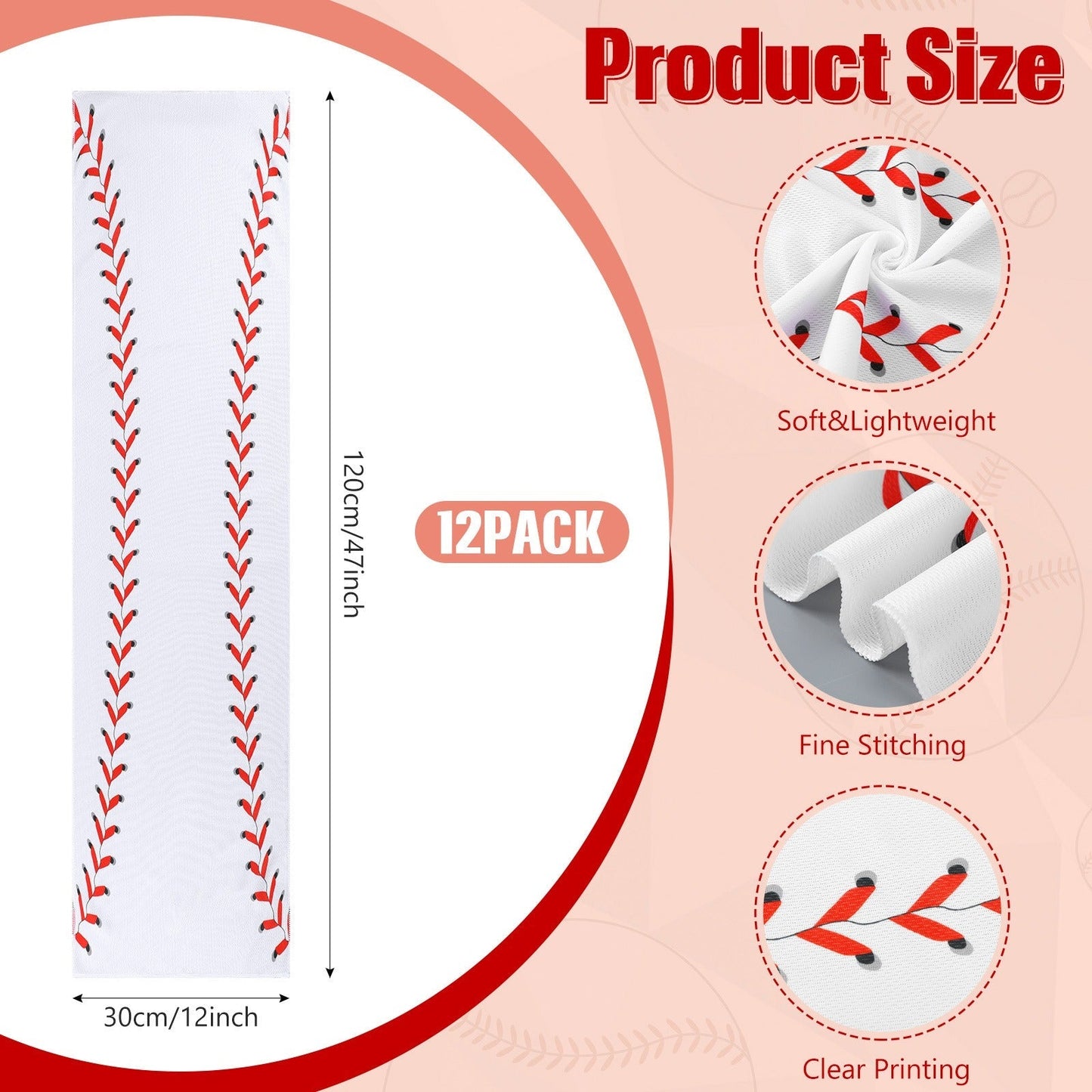 Cooling Towels for Sports 12-Pack – 47”×12” Instant Chilling Ice Towel for Baseball, Gym, Running & Outdoor Activities