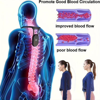 Wearable Posture Reminder with LCD Display, Vibration Alert, Three Sensitivity Levels and USB Charging