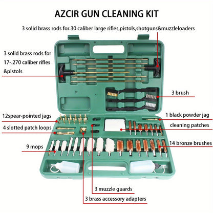 Gun Cleaning Kit 163pcs Universal Rifle Pistol Shotgun Muzzleloader Cleaning Set for Any Caliber with Carrying Case Plastic Cleaning Rods