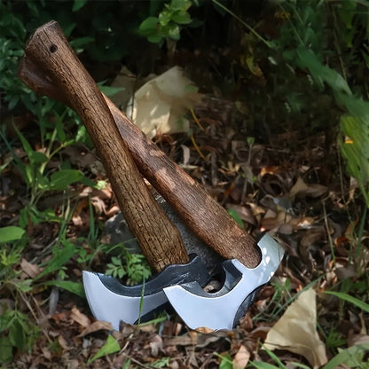 Splitting Axe Forged Carbon Steel 15.6-Inch with Handcrafted Wooden Grip, Professional Backyard Hatchet for Wood Chopping