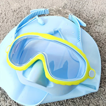 Oversized Swimming Goggles with Single-Lens Mask Frame, Adjustable Strap and Pink or Blue Color Options
