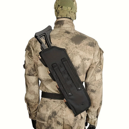 Tactical Shotgun Holster with MOLLE System – 19" 600D Oxford Cloth, Adjustable Strap & Shell Loops, Lightweight Hunting & Shooting Scabbard