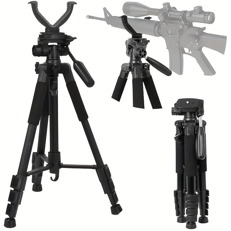 Adjustable V-Shape Shooting Tripod Stand 21-59 Inch, Heavy Duty Rifle Gun Rest Tripod for Outdoor Hunting Shooting Practice Photography