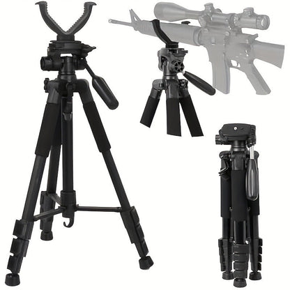 Adjustable V-Shape Shooting Tripod Stand 21-59 Inch, Heavy Duty Rifle Gun Rest Tripod for Outdoor Hunting Shooting Practice Photography