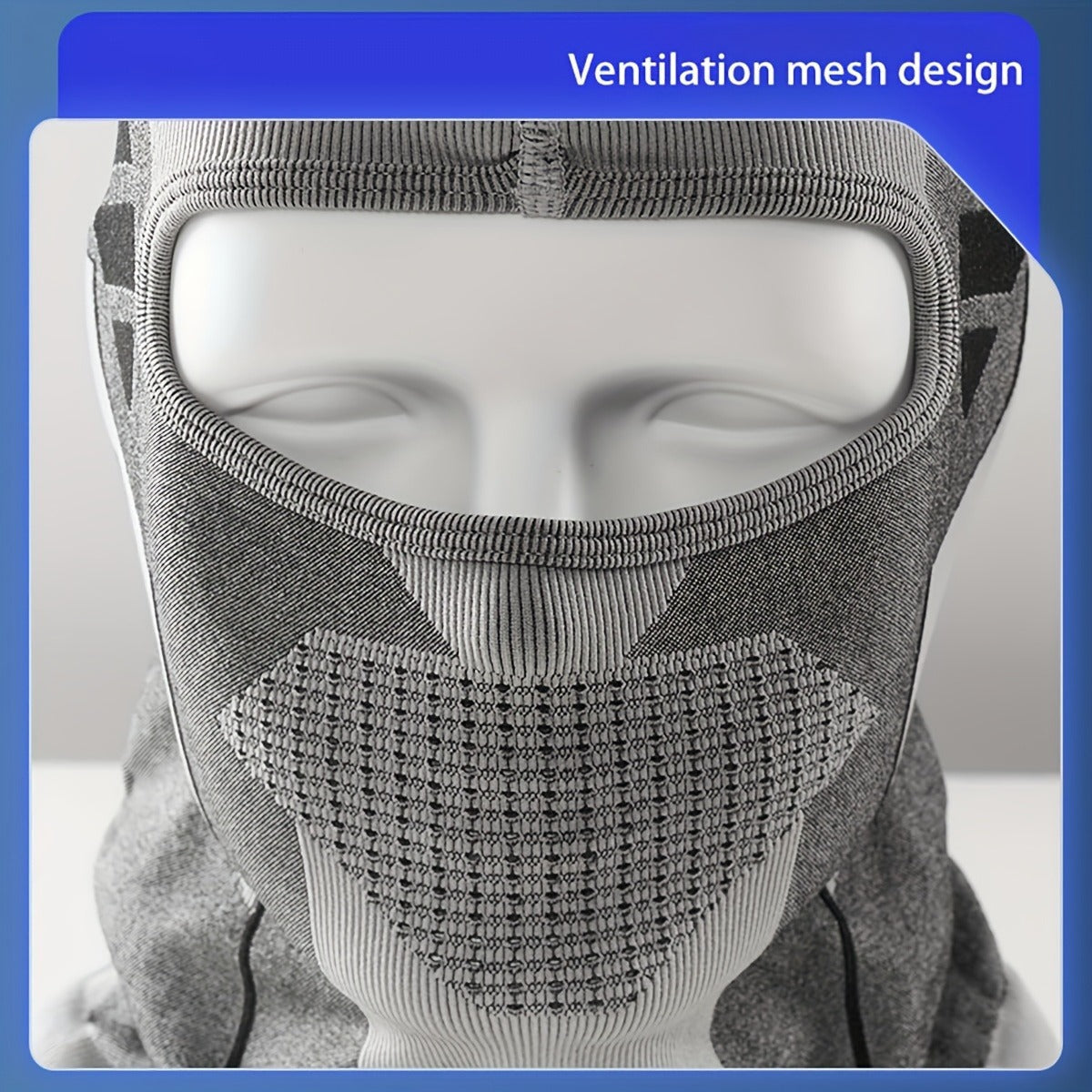 Windproof Neck Gaiter Face Mask 2 Pack – Breathable Knit Nylon Full Face Scarf Head Cover for Cycling, Skiing