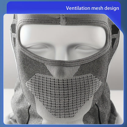 Windproof Neck Gaiter Face Mask 2 Pack – Breathable Knit Nylon Full Face Scarf Head Cover for Cycling, Skiing