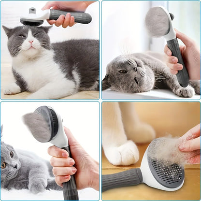 Cat & Dog Grooming Set 9-in-1 & 11-in-1 – Self-Cleaning Slicker Brush, Nail Clippers & File, Flea Comb, Shampoo Brush