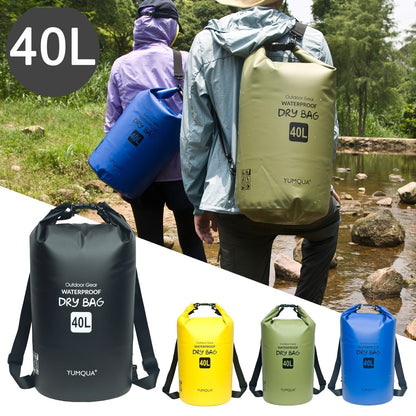 Waterproof Dry Bag Backpack 40L Roll Top Lock Closure PVC Floating Storage Bag for Kayaking Boating Swimming Hiking Camping Fishing Black
