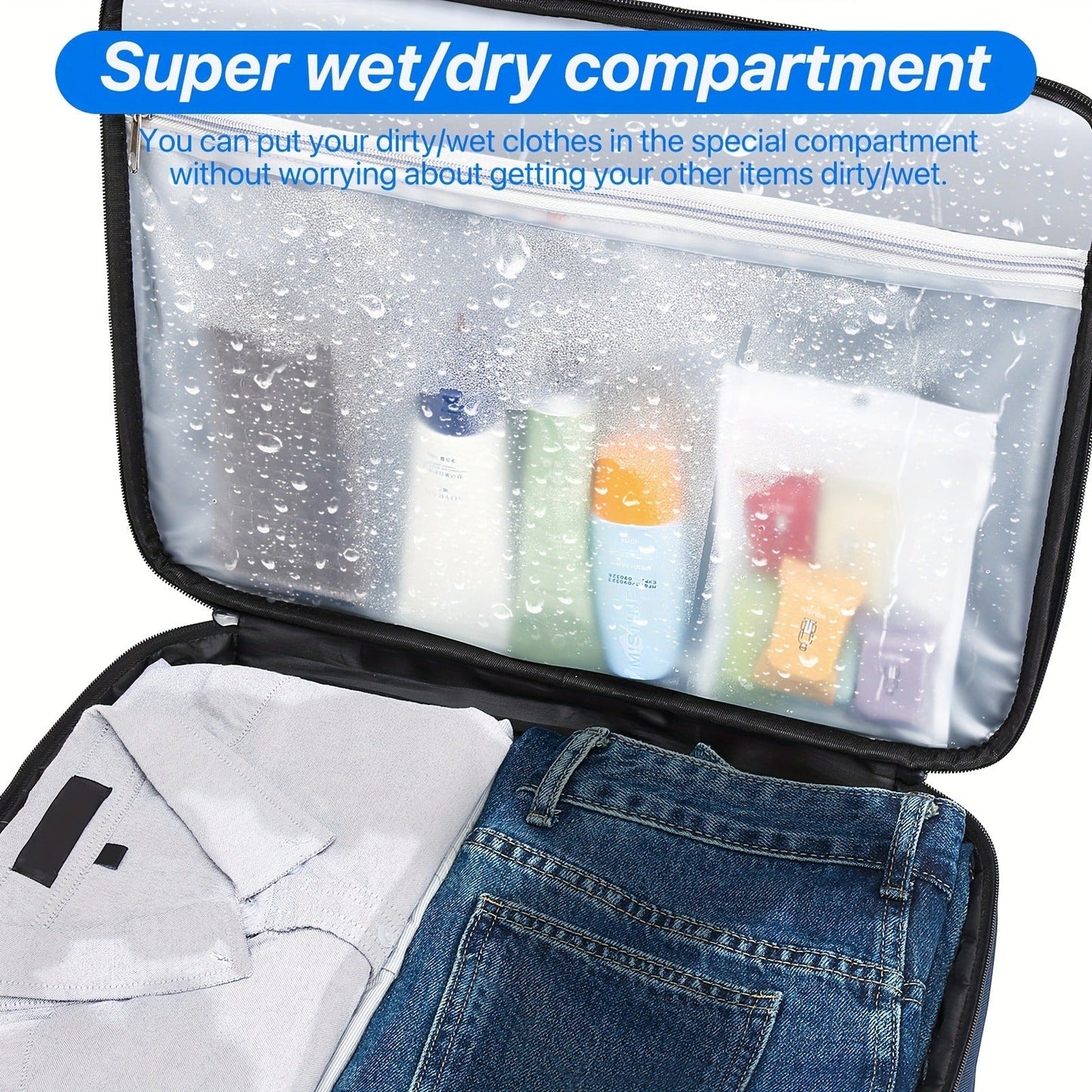 Oxford Fabric Golf Travel Bag Sturdy Double Layer Trunk Organizer with Zipper Closure Compact Golf Gear Storage Bag for Clothes Accessories