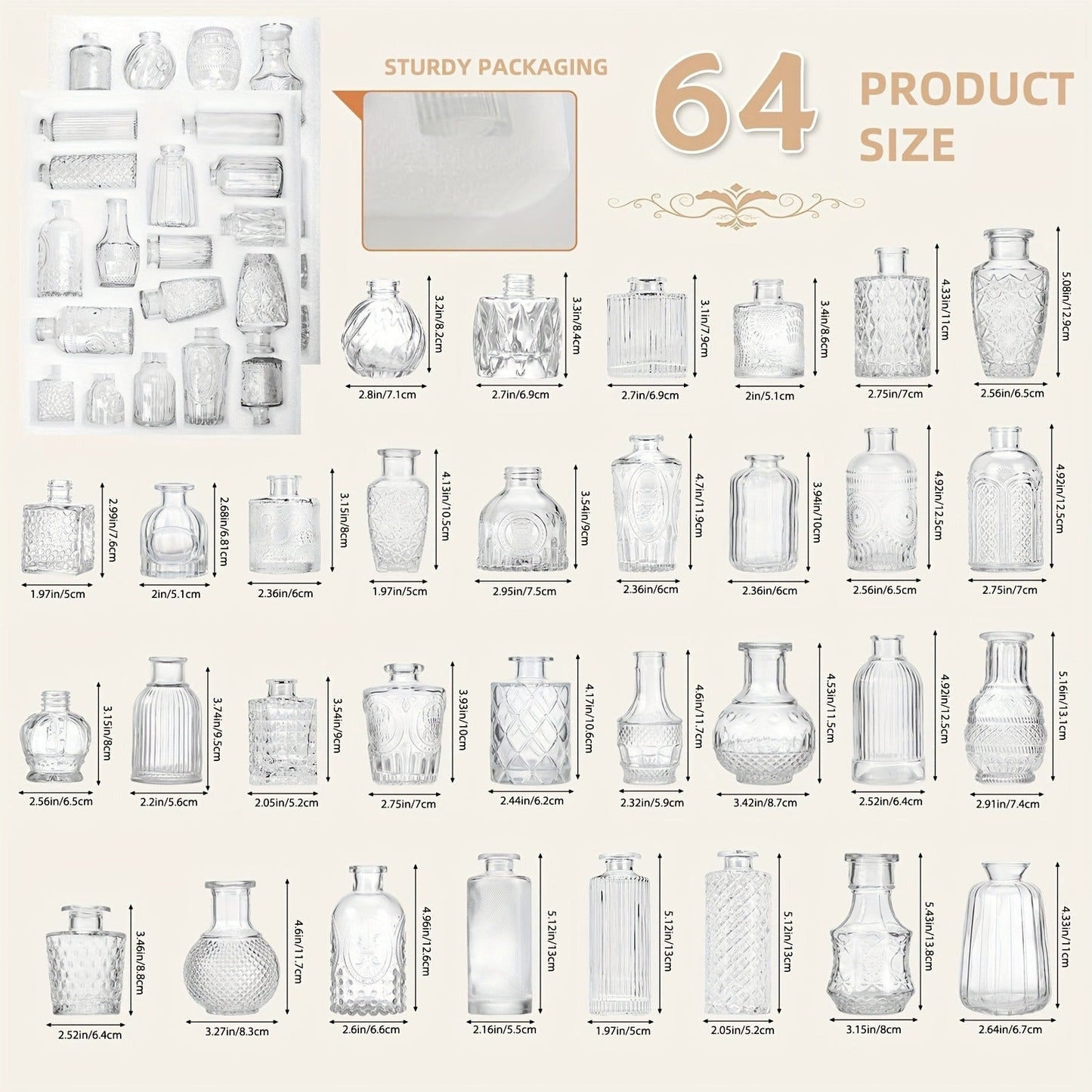 Glass Bud Vases Bulk Set – Clear Flower Vases for Wedding Table Centerpieces, Home Decor, Birthday, Anniversary & Holiday Party Decorations