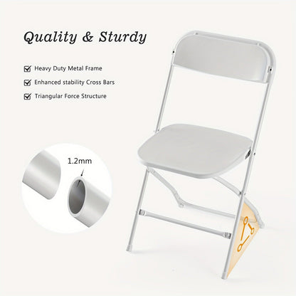 White or Black Molded-Seat Folding Chair Sets in 4, 6, 8, 10 or 20-Piece Checkouts Pictured