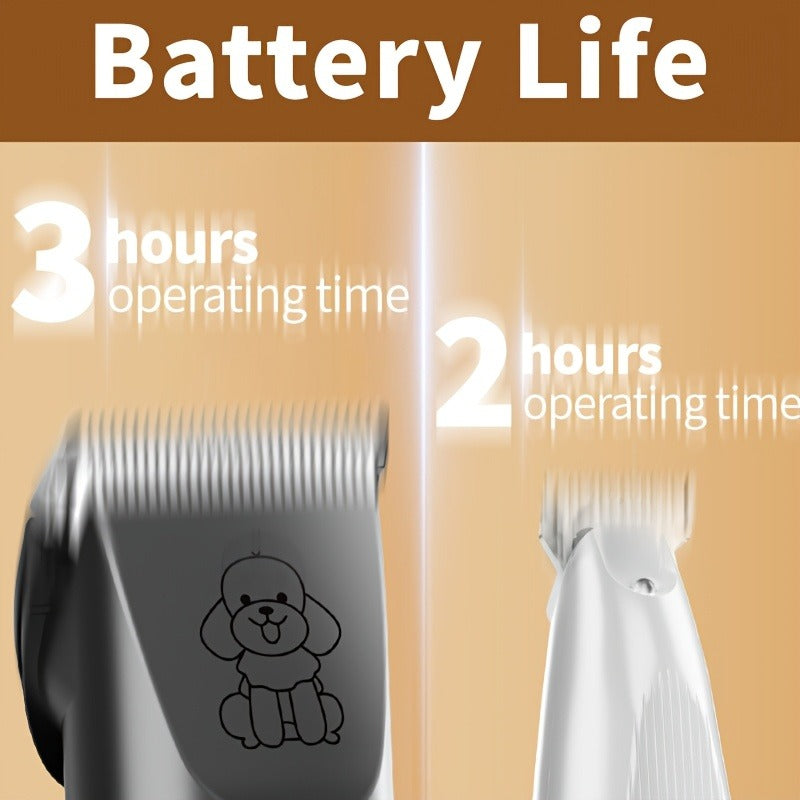 Pet Grooming Kit with Quiet Rechargeable Clippers – Cordless Electric Shaver & Complete Tool Set for Dogs and Cats