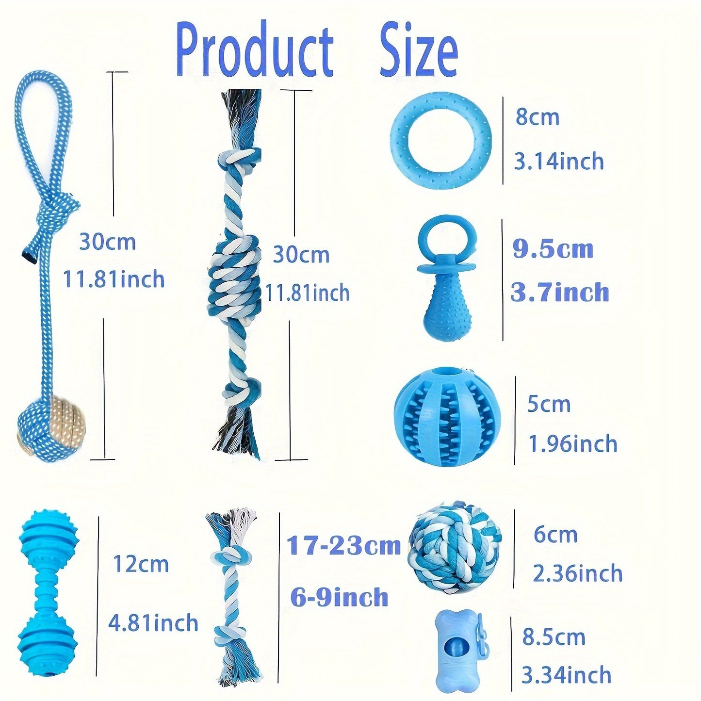 Puppy Toys Set – Assorted Teething & Play Bundle for Small Dogs with Chew Toys, Rope Toys, Treat Balls & Squeaky Toys