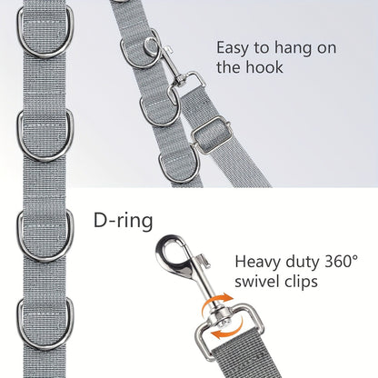 Dog Grooming Traction Rope Set 3pcs – Adjustable Restraint Loop with Rings, No Battery Needed, Pet Bathing & Styling Restraint Accessories