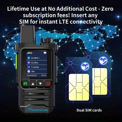 K6 Long Range Walkie Talkies 2 Pack with SIM Cards – 5G Two-Way Radio Set, Ultra-Long Battery Life, Extended Range Two-Way Communication