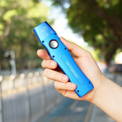 Flashlight 3-in-1 White, UV365 and Green Light Torch with Side Magnet in Black or Blue for Inspection