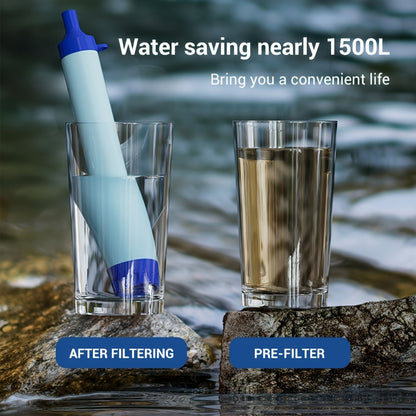 Portable Water Filter Straw for Outdoor Survival – Lightweight ABS Filtration Bottle for Hiking, Camping, Trekking & Emergency Use