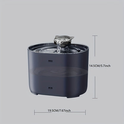 Pet Water Fountain 77oz with Filter Replacement – Cat Dog Automatic Water Dispenser Ultra Quiet Recirculating Purification Large Capacity