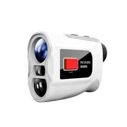 White Golf Laser Rangefinder with 1000-Yard Source Rating, Magnetic Side Panel, Slope Switch and USB-C Charging