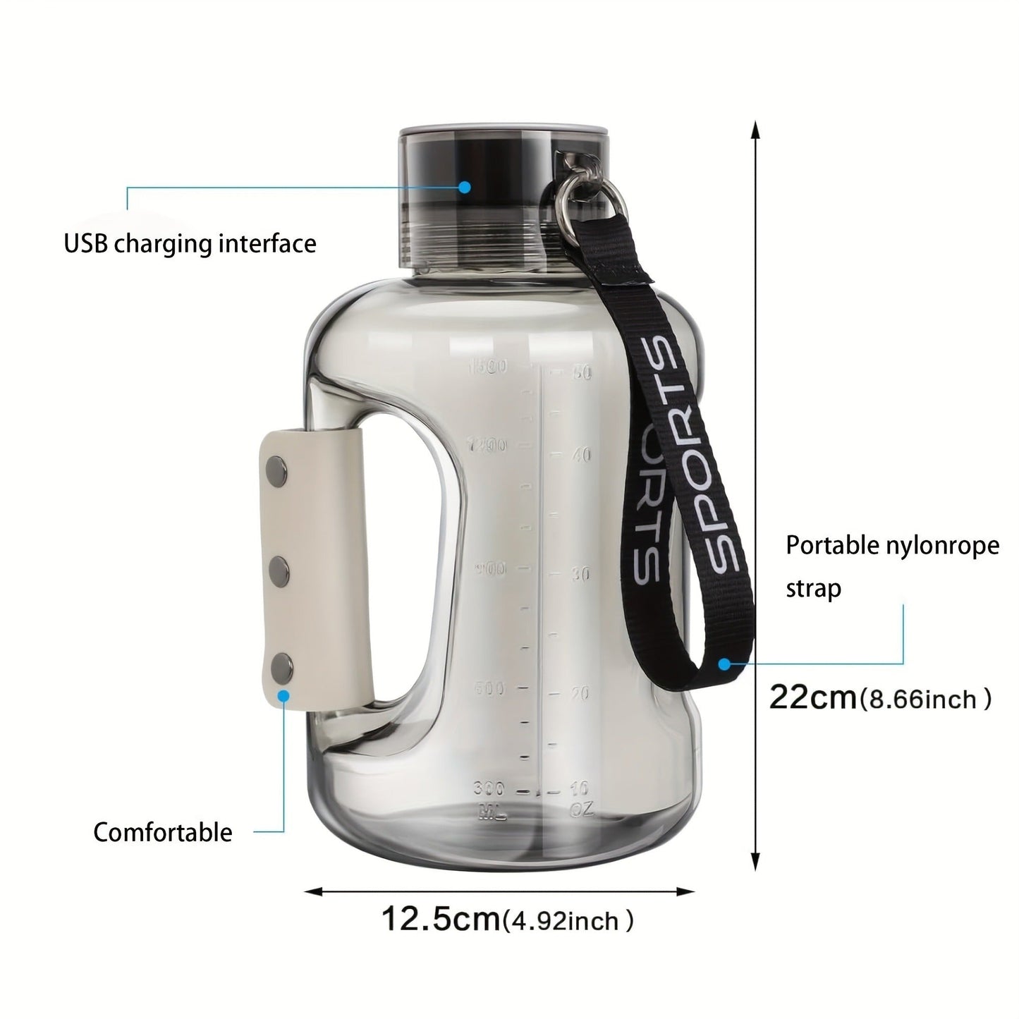 Hydrogen Water Bottle 1.5L with SPE PEM Technology – Portable Water Ionizer Generator, Hydrogen-Rich Water in 5 Minutes for Home, Office