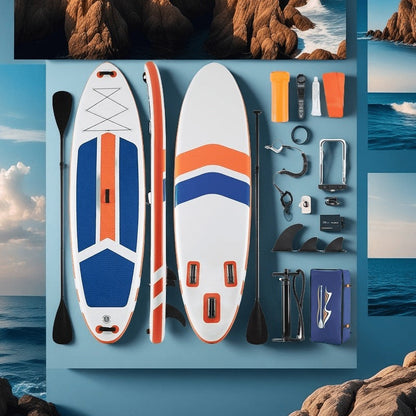 Ultralight Inflatable SUP Board Wide Stable Design Non-Slip EVA Deck Portable Quick-Dry All-Season Performance for All Skill Levels