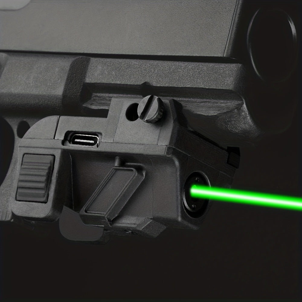Laser Sight for Picatinny Rail Pistols – Green Red Blue Laser, CNC Aluminum, Low Profile, USB Rechargeable, 5-Hour Runtime