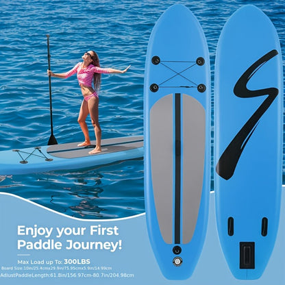 Stand Up Paddle Board 10ft 350lbs Inflatable SUP 3 Fins EVA Non-Slip Deck 12-15PSI Alloy Paddle Hand Pump Repair Kit Carrying Bag