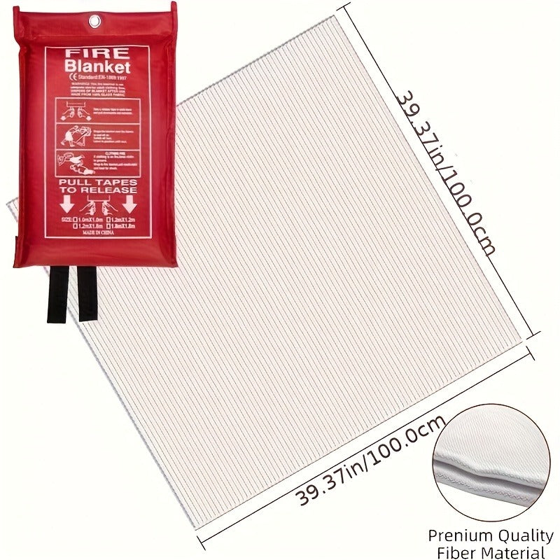 Fire Blanket 4-Pack Fiberglass Emergency Flame Retardant – Heat Resistant Fire Safety Blankets for Home, Kitchen