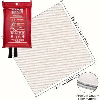 Fire Blanket 4-Pack Fiberglass Emergency Flame Retardant – Heat Resistant Fire Safety Blankets for Home, Kitchen