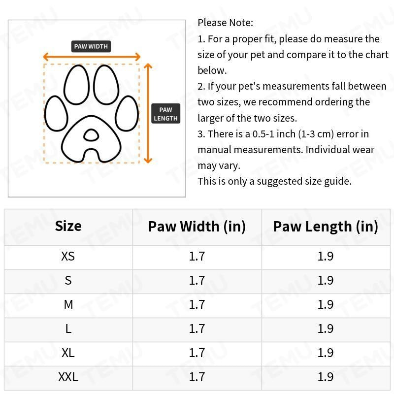 Dog Boots Anti-Slip Suspender Booties with Adjustable Straps & Buckles – Winter Warm Durable Polyester Snow & Ice Paw Protector