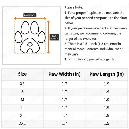 Dog Boots Anti-Slip Suspender Booties with Adjustable Straps & Buckles – Winter Warm Durable Polyester Snow & Ice Paw Protector