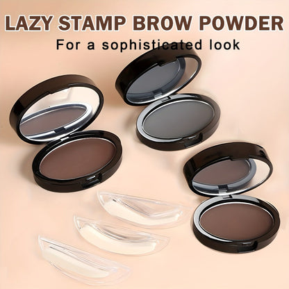 Waterproof Eyebrow Stamp Powder Kit Natural Arched Brow Shaping Long-Lasting Makeup for Women – Beginner Friendly Works on Dry & Oily Skin