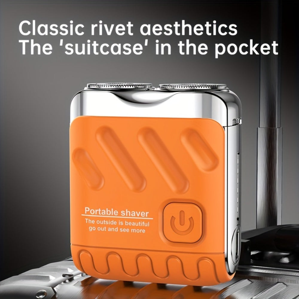 Electric Shaver Magnetic Dual-Blade Mini Razor with Two Speeds, USB Charging and Select Waterproof Options