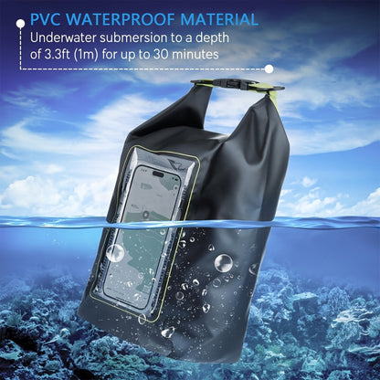 Dry Bag Set 3-Piece Roll Top Backpack with Phone Pouch & Dry Sack – Kayaking with the Listed Color, Size or Set Options for Everyday Carry