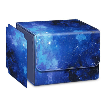 Magnetic Trading Card Deck Box with Six Marble-Style Color Options, Divider and Pictured 10.5 cm Width