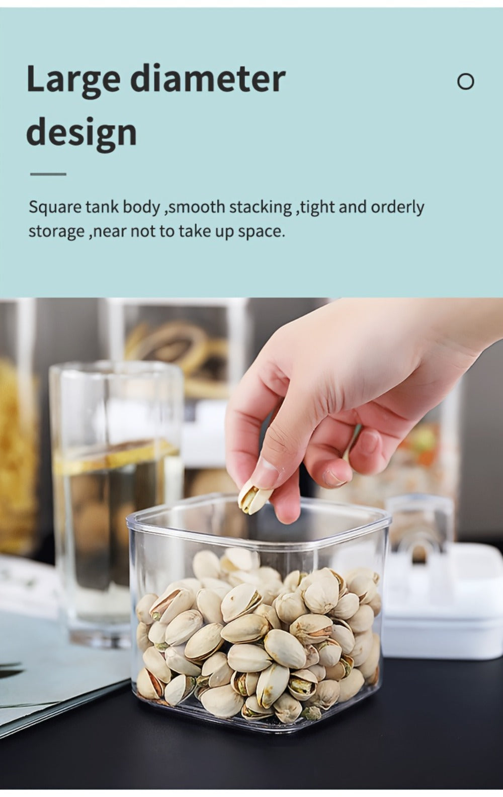 Plastic Food Storage Containers with Lids – Leak Proof Airtight Kitchen Organizer Set for Home Cooking, Dining and Outdoor Meals