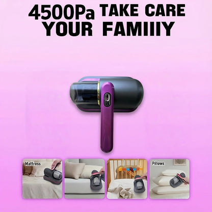 Cordless Mattress Vacuum Cleaner Handheld Bed Vacuum for Dust Mites, Allergens & Pet Hair – Portable Wireless Upholstery Vacuum