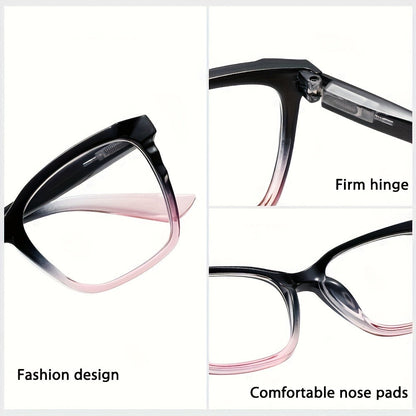 Reading Glasses – Floral Rectangular Readers with Resin Lenses and Spring Hinges with Multiple Strength and Color Options