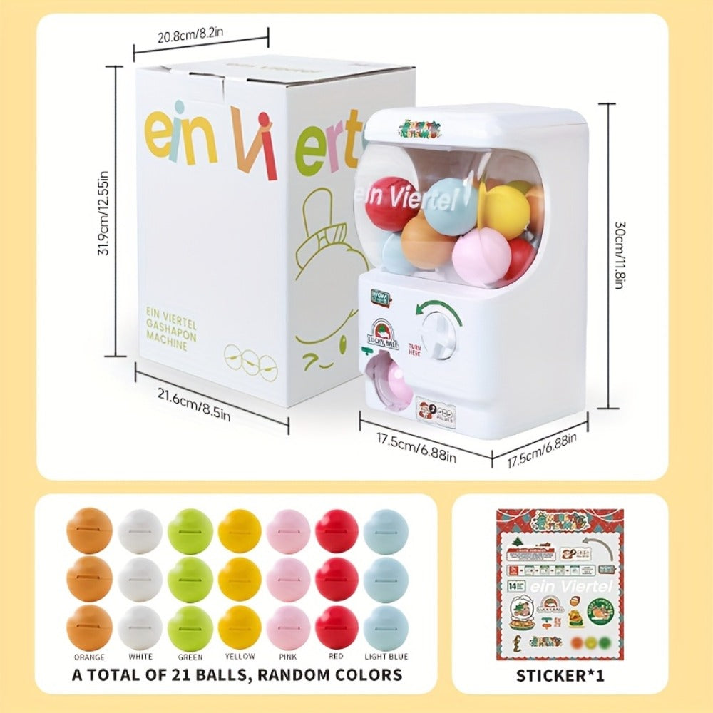 Gachapon Machine for Home, Mini Capsule Toy Vending Machine Novelty Gift for Kids Adults Couples Anniversary Birthday Party Christmas