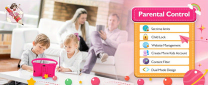 Veidoo 7 Inch Kids Tablet with Drop-Proof Silicone Cover – Eye Protection Screen, WiFi, 2GB RAM 16GB/32GB ROM, Dual Camera