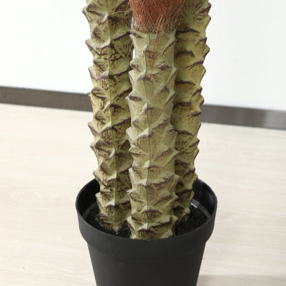 Artificial Palm Tree with Potted Base in 8 or 10 Foot Heights and Layered Golden Cane-Style Trunks