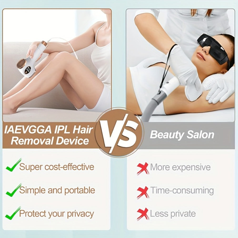 IPL Hair Removal Device Sapphire Ice Cooling Painless 999900 Flashes 9 Modes – At-Home Permanent Hair Reduction for Women Men Face Body