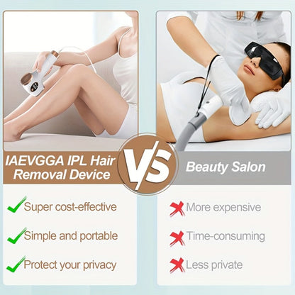 IPL Hair Removal Device Sapphire Ice Cooling Painless 999900 Flashes 9 Modes – At-Home Permanent Hair Reduction for Women Men Face Body