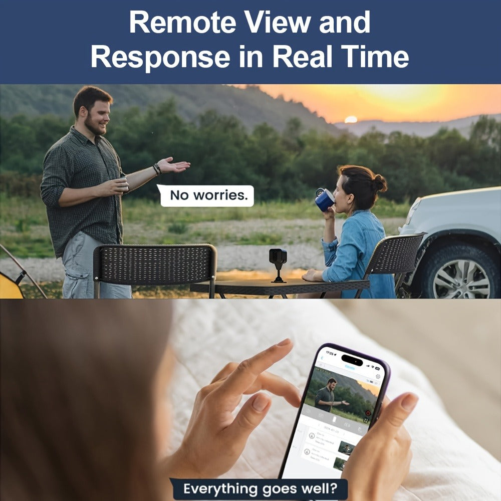 4G LTE Security Camera 4K Wireless No WiFi Needed, Infrared Night Vision, Rechargeable Battery, PIR Human Detection