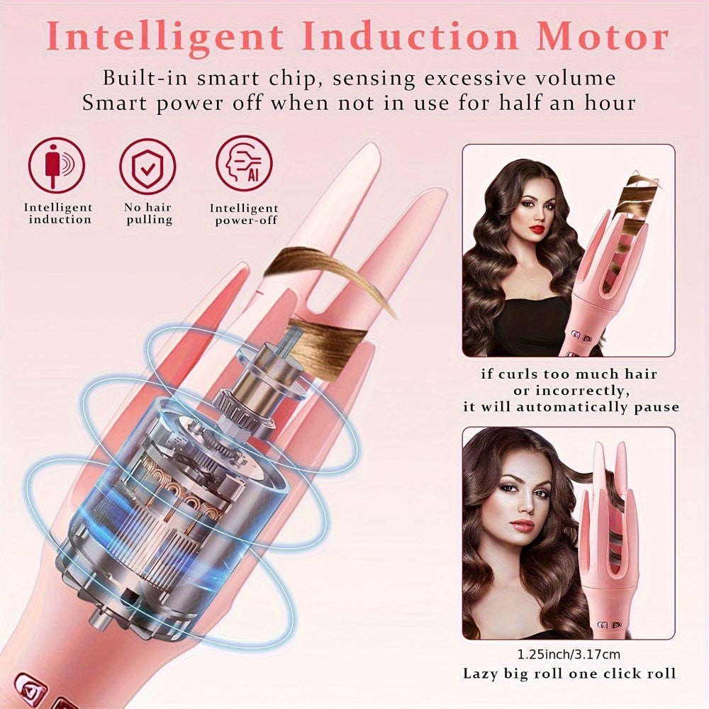 Automatic Curling Iron 32mm Essential Oil Coating, for Home, Travel and Salon Hair Styling